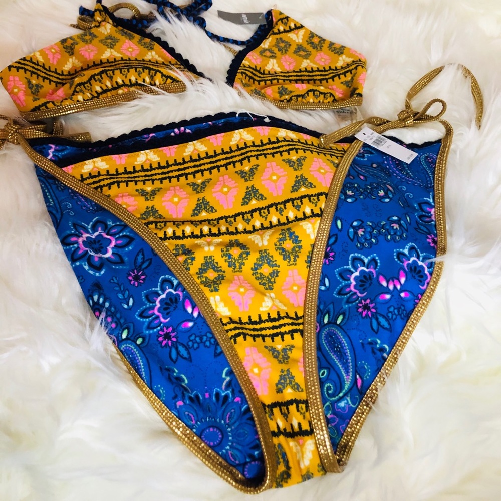 🟢Aerie reversible high waisted bikini